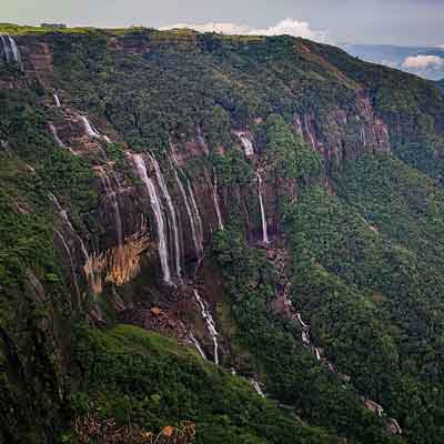 Seven Sisters Falls in Cherrapunji